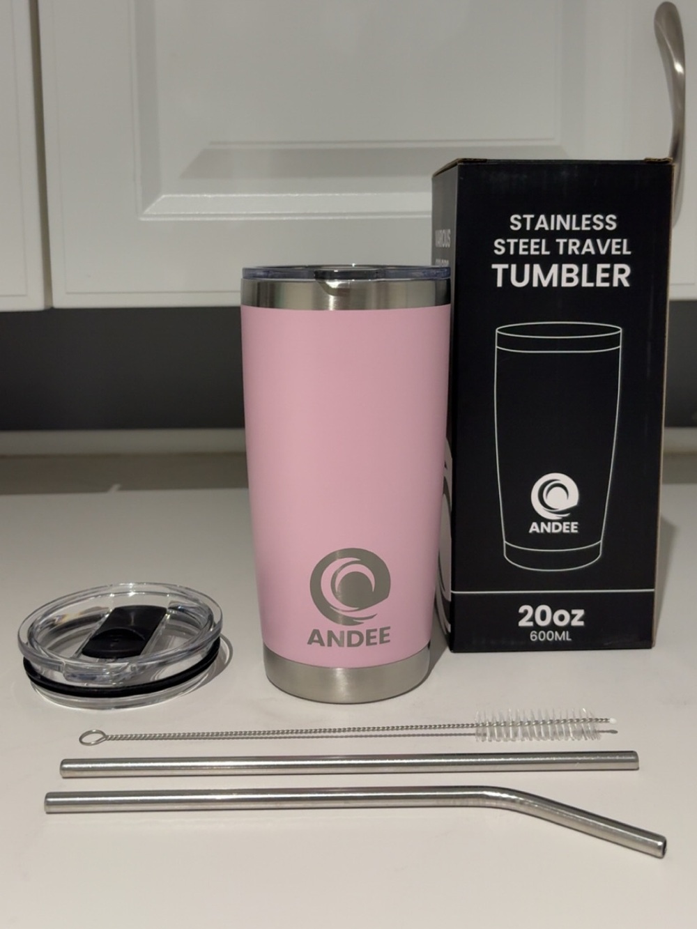 Stainless Steel Travel Tumbler - Pink (600ML)